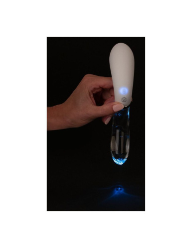 Orion Glass Vibrator 2 - Уникальный стеклянный вибратор, 8.5х3.4 см (белый)